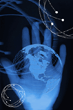 world, globe, hands